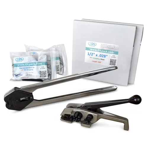 Vista 24 de IDL Packaging Recarga para kits de flejado de poliéster (PET) portátiles de 1/2 pulgada x 200 pies - Bobina de flejado de poliéster de 1/2 pulgada x