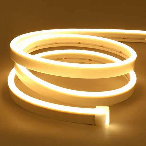 Vista 12 de Lamomo - Tiras de luces LED blancas, tira de luces de neón de 16.4 pies/5m, tira LED de neón impermeable flexible de 12V, tira de luces LED de neón