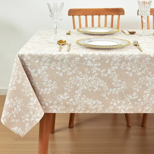 Vista 10 de LOHASCASA Mantel de vinilo de plástico de PVC, impermeable, lavable, acolchado de PVC, a prueba de derrames, mantel de mesa para otoño, cuadrado, 54