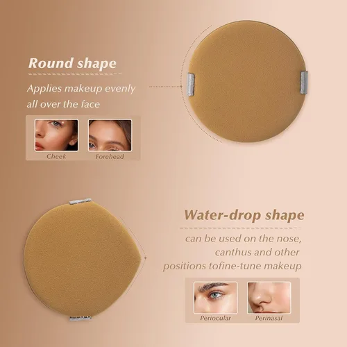 Vista 5 de Makeup Sponges for Foundation, 24PCS Air Cushion Puff Beauty Puff, Reusable Wet & Dry Makeup Sponge Set for Liquid, Cream, and Powder