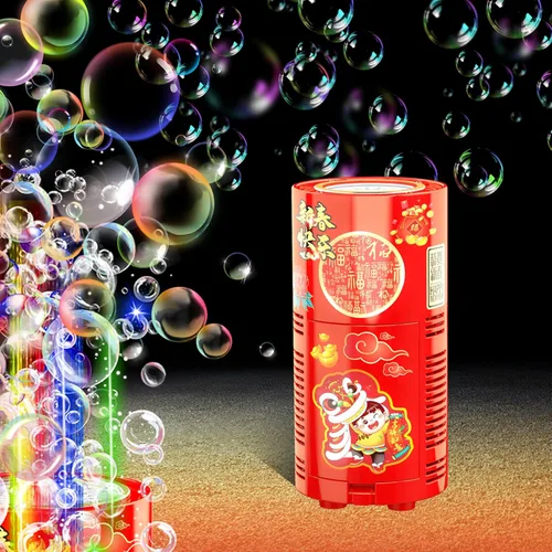 Vista 8 de Máquina de burbujas (4 unidades, 20 agujeros) con luces LED, juguetes automáticos para soplar burbujas, fabricante de burbujas portátil para bodas