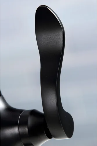 Vista 2 de Kingston Brass KS3190NFL NuWave - Grifo francés de filtración de agua de una sola manija, negro mate