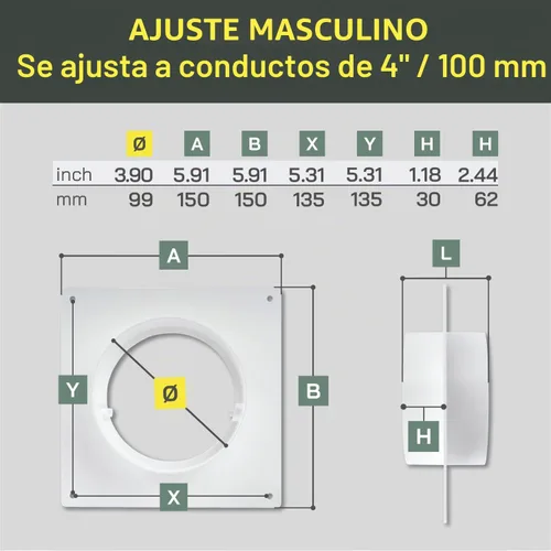 Vista 2 de Vent Systems Conector de conducto de ventilación de aire de 4 pulgadas, brida de tubo de ventilación recta, placa de conector de conductos