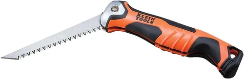 Vista 8 de Klein Tools 31737 Sierra Plegable de Punzón / Sierra de Mano para Paneles de Yeso con Bloqueo a 180 y 125 Grados y Orificio de Sujeción