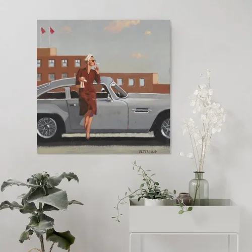 Vista 5 de YWVWY Póster romántico de Jack Vettriano con texto en inglés "Study for Suddenly One Summer" (Estudio para repentinamente un verano) por Jack