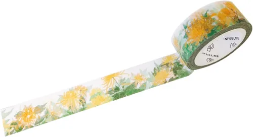 Vista 6 de Wrapables Flores y Verdes Washi Cinta de Enmascarar, 0.591 in x 23.0 ft Hojas de Otoño