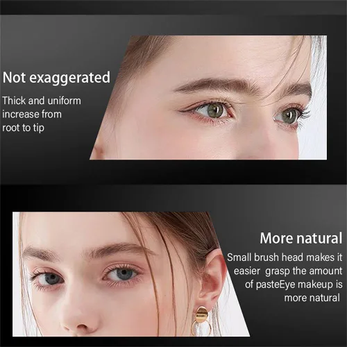 Vista 4 de Máscara impermeable para pestañas cortas finas, máscara de pestañas voluminosas lavable, máscara de pestañas alargadora intensa para mujeres, negro