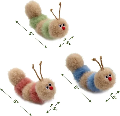 Vista 2 de Jumpaws Juguete Interactivo Natural de Hierba Gatera 3 PK, con Sonajero, Resistente a las Mordeduras, para Gatos de Interior de Todas las Edades