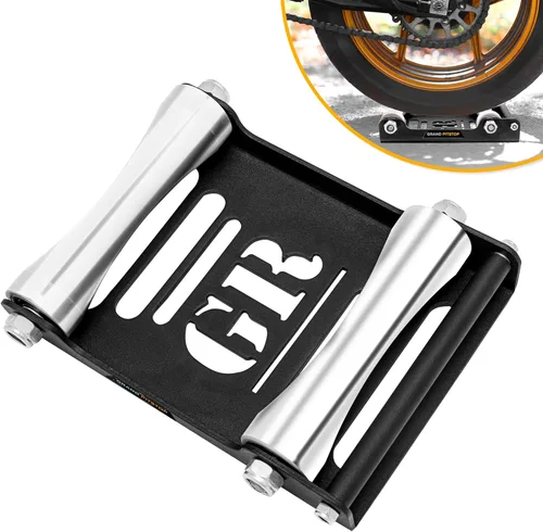 Vista 12 de GRAND PITSTOP Soporte de limpieza de ruedas rodantes para motocicleta – Reemplazo de soporte Paddock – Soporte de rodillo de rueda con soporte