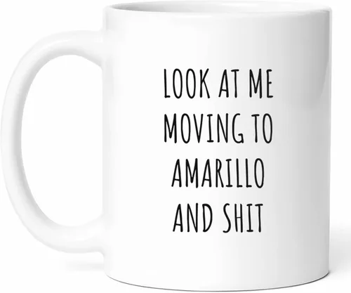 Moving To Amarillo Mug - Texas City Coffee Cup - Relocation Funny Gift From - Panhandle Tea Mugs - Cups - 11 Oz Ceramic Gifts For New Residents,