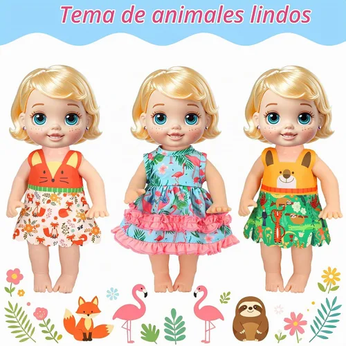 Vista 4 de ebuddy 10 juegos de ropa de vestir para muñecas de 10 a 14.5 pulgadas (conjuntos de moda)