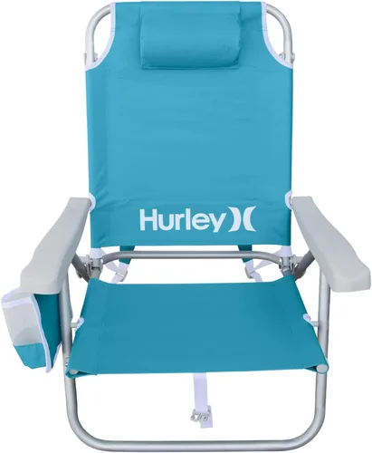 Vista 2 de Hurley - Silla de playa de lujo estilo mochila, tamaño único, turquesa