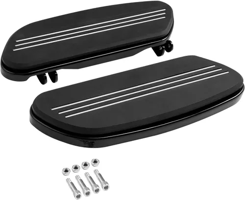 Vista 8 de XFMT Tabla de suelo delantero + estribo del pasajero trasero + estriberas de carretera en ángulo largo para Harley Streamliner Style Touring CVO