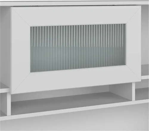Vista 8 de Bush Furniture Cabot Escritorio para computadora en forma de L de 60 W con gabinete y estantería de 5 estantes, color blanco