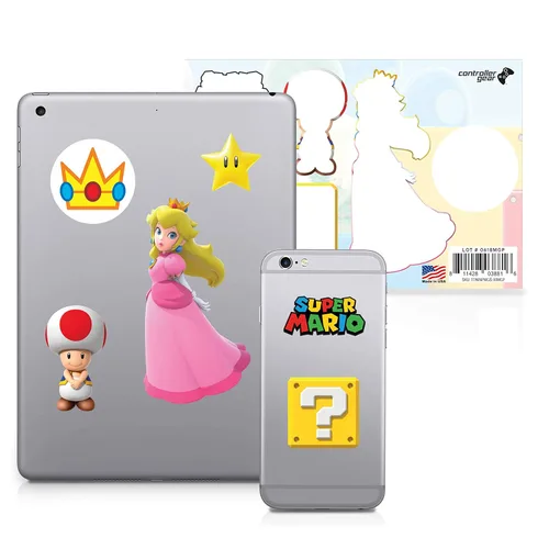 Controller Gear Officially Licensed Super Mario - Character Tech Decal Pack - Peach's Kingdom - Nintendo Wii GameCube