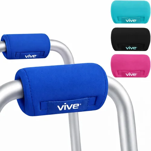 Vista 12 de Vive Cojines para Mango de Andador - Fundas Acolchadas para Manos - Acolchado Suave Médico para Silla de Ruedas Plegable Rodante, Mango de Andador
