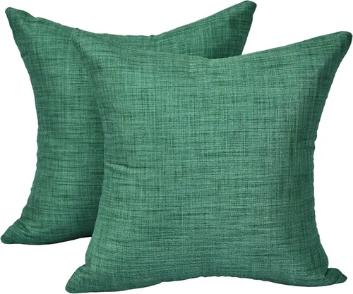 Vista 7 de Juego de 2 almohadas decorativas para sofá cama, almohadas decorativas de sala de estar, almohadas rústicas, fundas de almohada sólidas de seda