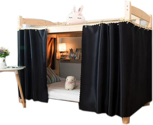 Vista 7 de Navhao 1 Panel Dormitorio Hogar Sólido Espesor Litera Cortinas de Cama Cortinas de Tela Cama Canopy Hombres Mujeres Individual Sleeper