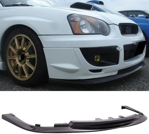 Vista 12 de Alerón frontal compatible con Subaru Impreza WRX STI 2004-2005 Estilo Sti PP negro divisor de alerón frontal de IKON MOTORSPORTS
