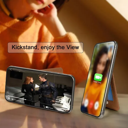 Vista 4 de Harryshell Billetera adhesiva para teléfono con ranuras para tarjetas [soporta hasta 6 tarjetas] [Soporte de soporte] Bolsillo con cremallera