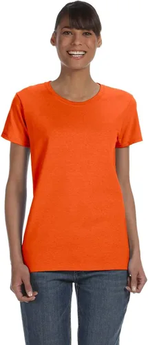 Gildan Camiseta de algodón pesado para mujer G500L de 5.3 onzas, Naranja