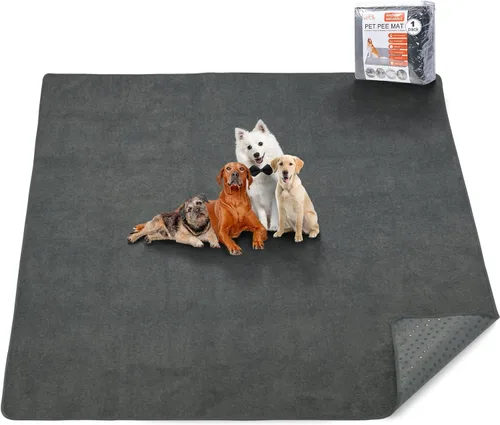 Vista 16 de Almohadillas lavables para orina de perro 24x36 pulgadas paquete de 2 reutilizables, alfombrillas absorbentes antideslizantes para perros