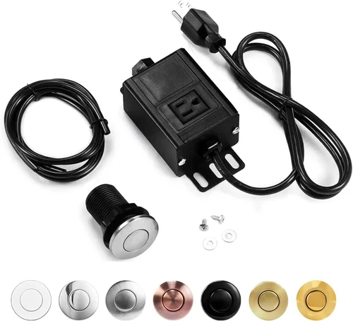 Vista 11 de CLEESINK - Kit de interruptor de aire para la parte superior del fregadero para eliminación de basura (2.5 pulgadas, negro)