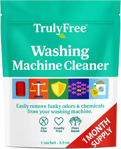Truly Free - Limpiador y desodorizante de lavadora para detergente de ropa | Limpiador de lavadora de carga superior y frontal para eliminar
