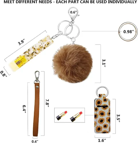 Vista 3 de Azptan Clip de tarjeta para uñas largas, llavero de pulsera para mujeres y niñas