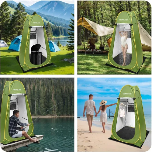 Vista 9 de NEVERLAND Pop up Privacy Shower Tent - Portable Changing Shower Tent, Dressing Room, Bathroom, Outdoor Rain Shelter for Camping, Hiking, Beach