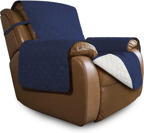Vista 375 de Easy-Going - Funda reversible para sofá reclinable, resistente al agua, protector de muebles con correas elásticas, para mascotas y niños