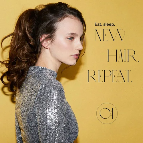 Vista 4 de PRETTYSHOP - Extensión de cabello rizado voluminoso, cola de caballo de 14 pulgadas con clip, resistente al calor