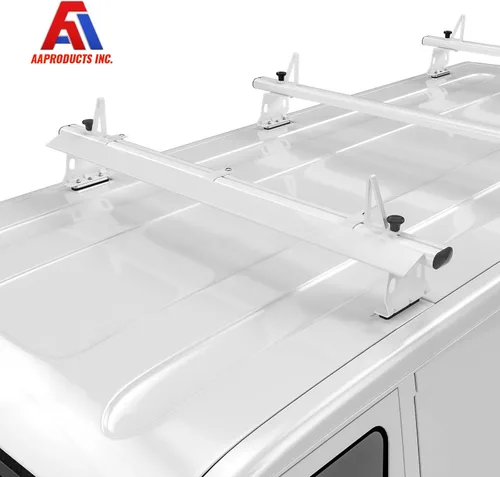 Vista 6 de AA-Racks Deflector de viento de aluminio de 49 pulgadas, accesorio para rack de furgoneta para modelo AX302 Series Blanco