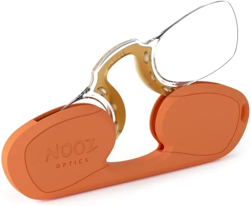 Vista 6 de NOOZ Armless Reading Glasses for Women & Men – Ultra-Lightweight 6g - Presbyopia Readers with Keychain Case - Rectangular