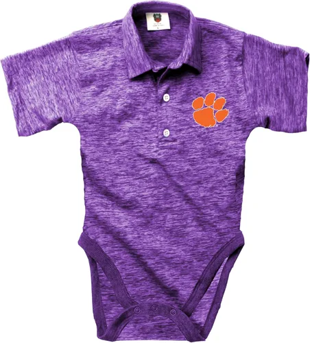 Vista 24 de Wes and Willy Baby Sports Fan Polo Snap Suit Romper Infantil Nublado Hilado Golf Creeper