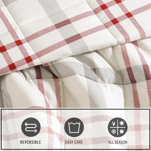 Vista 10 de Eddie Bauer - Juego de funda de edredón tamaño Queen, ropa de cama reversible de algodón con fundas a juego, elegante decoración del hogar