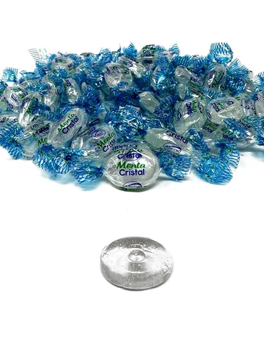 Vista 3 de Crystal Clear Mints – 1 libra – Caramelos duros de menta transparentes, refrescantes y elegantes para después de la cena – Surtido de dulces vintage