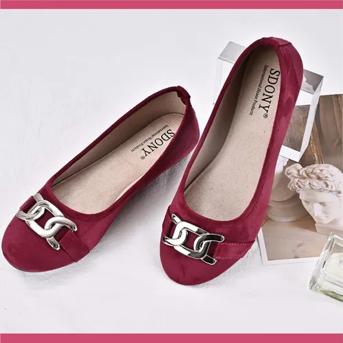 Vista 5 de Zapatos de ballet para mujer, cómodos zapatos planos casuales para caminar, conducir, elegantes