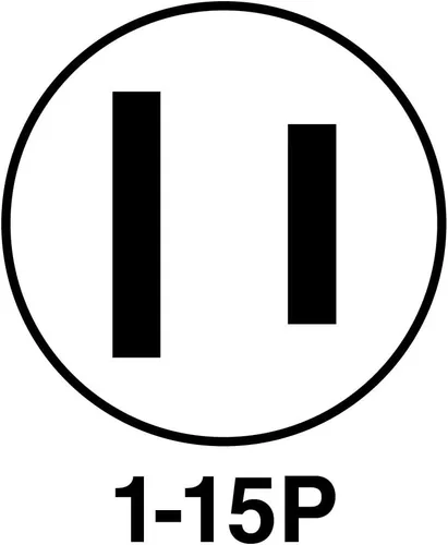 Vista 2 de Legrand Pass & Seymour SA440BKCC10 - Enchufe residencial no polarizado de 15 amperios, hoja recta de 125 voltios, color negro (1 unidad)