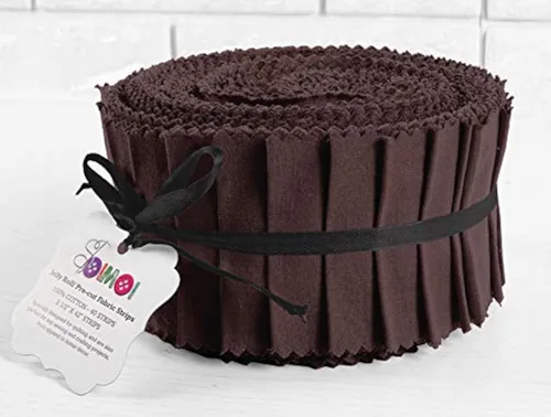 Vista 4 de Soimoi 40 tiras de tela precortadas verde azulado sólido, enrollables, rollos de gelatina de algodón de 2.5 pulgadas para acolchar