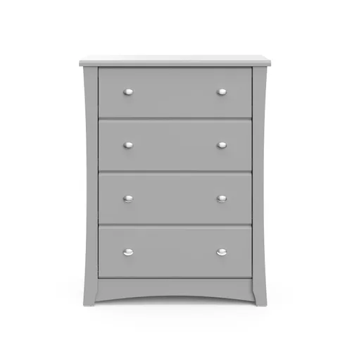 Vista 13 de Storkcraft Crescent Cajonera de 4 Cajones (Gris Guijarro) – Certificado GREENGUARD Gold, Cajonera Fácil de Combinar para Dormitorio de Niños
