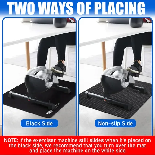 Vista 5 de TOBWOLF Non-Slip Workout Mat for Ellipse Leg Exerciser, Ellipse Machine Mat, Exercise Mat for Under Desk Ellipticals, Suitable for Electric Seated