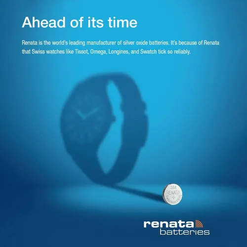 Vista 4 de Renata 357 SR44W Baterías – 1.55 V Óxido de Plata 357 Batería de reloj (2 unidades)