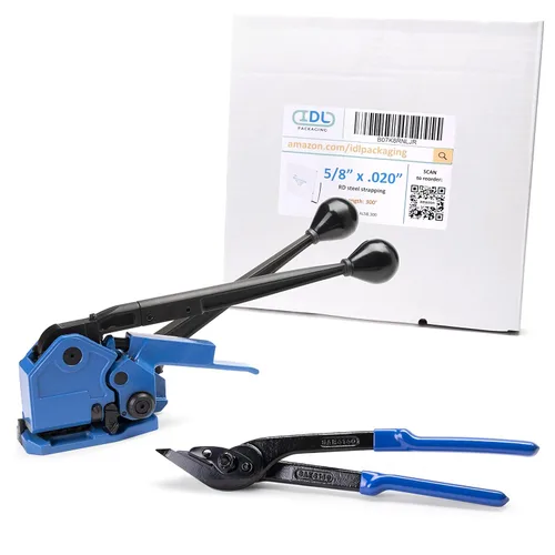 Vista 30 de IDL Packaging PRO - Kit de flejado de acero de 3/4 pulgadas x 600 pies, resistencia a la rotura de 1700 libras, con innovadora herramienta