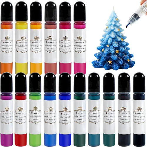 Vista 10 de YRYM HT Tinte de vela, 12 colores para hacer velas (12 botellas)