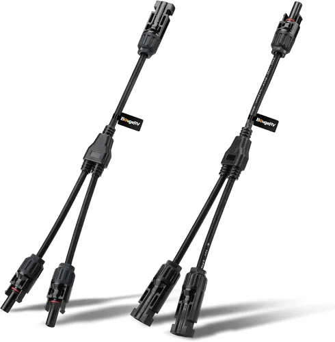 BougeRV - Kit de herramientas de enchufe de cable adaptador paralelo para panel solar de derivación en Y
