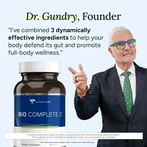 Vista 7 de Gundry MD® Bio Complete 3, probióticos 3 en 1 para la salud intestinal, suplementos probióticos para la digestión, suplemento que apoya