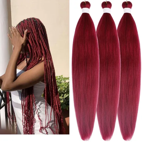 Vista 141 de Extensiones de Cabello para Trenzar Leticia Cabello Sintético Preestirado Yaki Cabello Ez para Trenzar