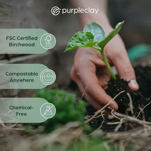 Vista 5 de Juego de utensilios de madera compostables, 900 piezas (300 tenedores, 300 cucharas, 300 cuchillos), cubiertos desechables de madera resistentes