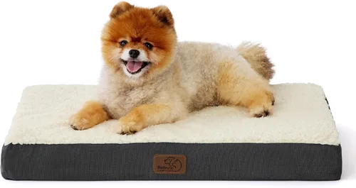 Vista 53 de Bedsure Camas para Perros de Tamaño Grande – Cómodas Camas Planas para Mascotas con Funda Extraíble Lavable, Colchoneta de Espuma Ortopédica tipo